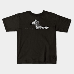 Black and White Zebra Kids T-Shirt